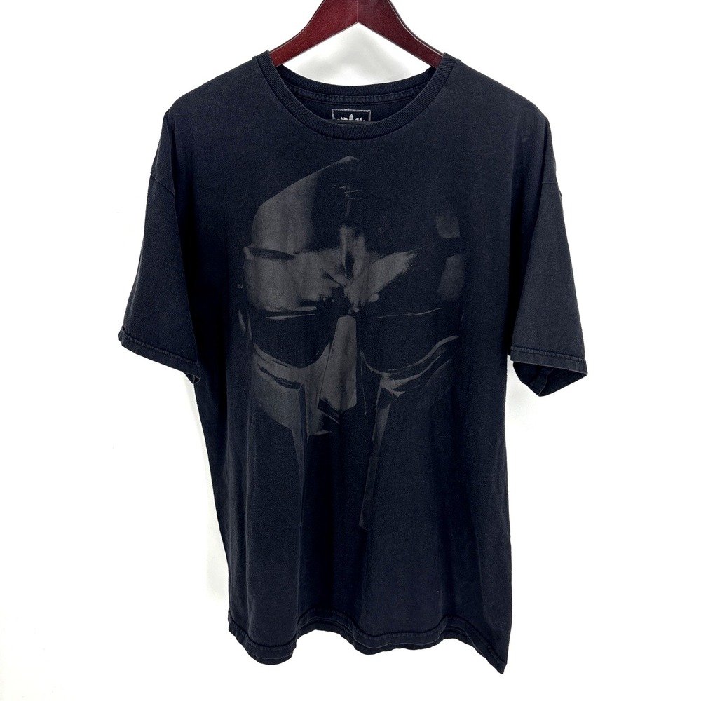 MF DOOM "Mask" T-shirt Rhymesayers Mens XL Black Gray Big Print